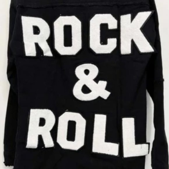 BLACK DENIM JACKET ROCK & ROLL - Picture 14 of 16